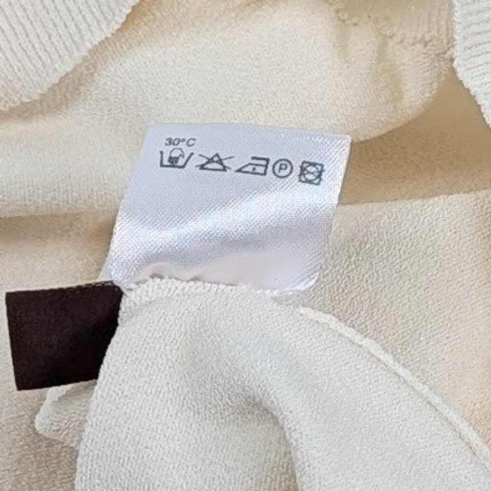 Bally Knit Polo Shirt Mens Size 42 XL Cream Viscose Blend Made in Italy - Picture 9 of 10